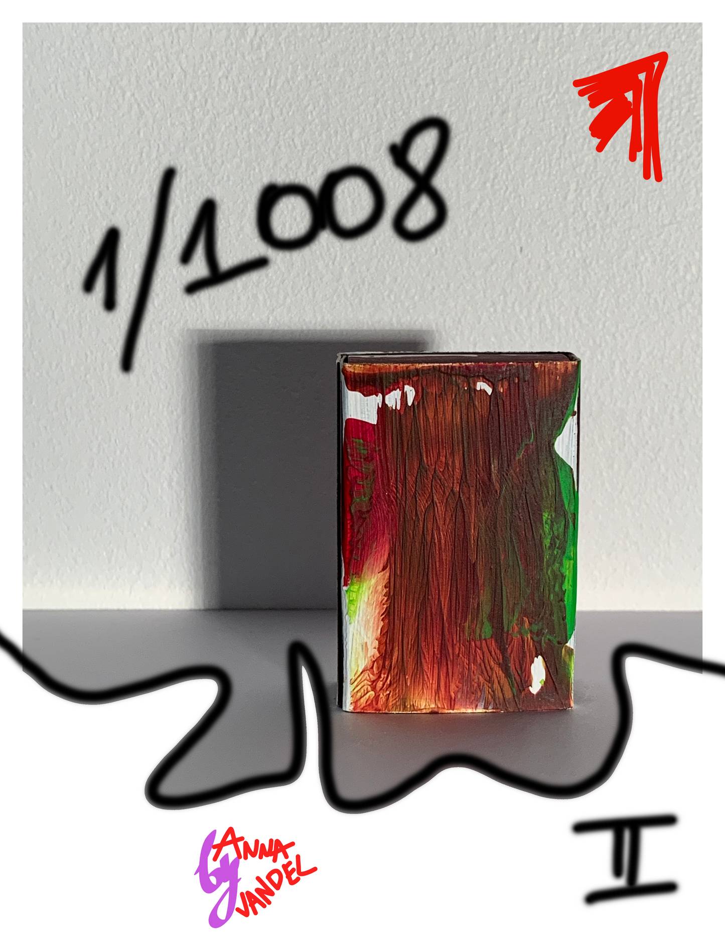 The SOULFIRE 1/1008 matchbox is a unique, hand-painted piece by Anna Vandel, part of the SOULFIRE collection — an autoethnographic art project featuring 1008 individually crafted matchboxes.